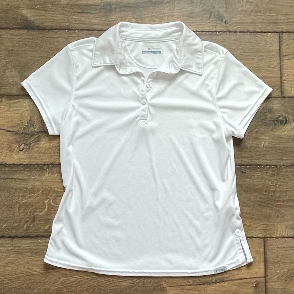 Columbia•White Short Sleeve Polo Shirt